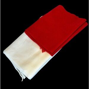 2 For 1! 2 Winter Scarves For The Upcoming Winter! 1 - Red 1 - Cream